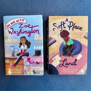 A Soft Place To Land & On Air with Zoe Washington Hardcover Book By Janae Marks